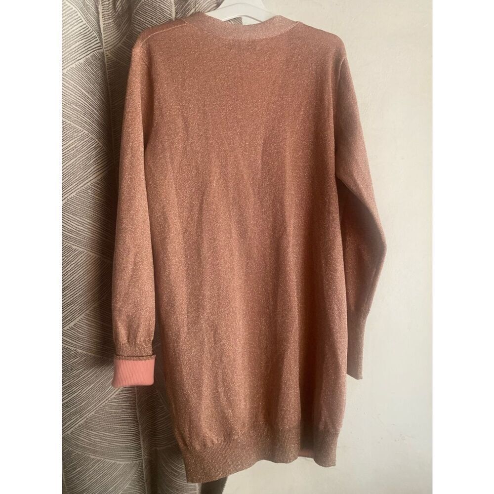 J. Crew Collection Long Cardigan Double Knit Lurex Pink Size Small NWT - Picture 7 of 16